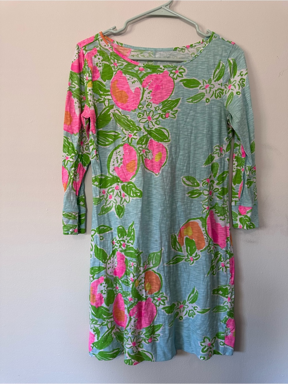 LILLY PULITZER Woman’s Floral Print Long Sleeve Dress - Pink & Green